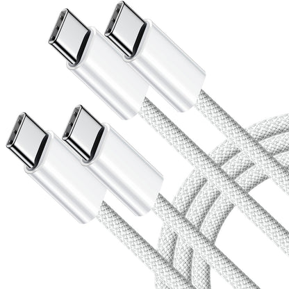 Cabo de carregamento rápido tipo C para tipo C PD 60W 1m 2m para celular Iphone15 16 17 Samsung Huawei USB C para C Cabo de carregador