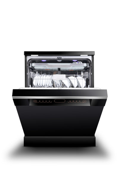 Stainless Steel Dishwasher, 8 Program Freestanding Dish Washing Machine, 598x600x845mm Premium Electric Kitchen Appliance