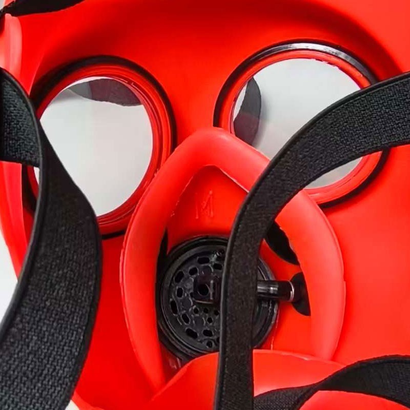 Silica Gel Gas Mask Fetish Latex Rubber Mask Hood Breath Control Conquer Choking Headgear Cosplay Costume Party Wear