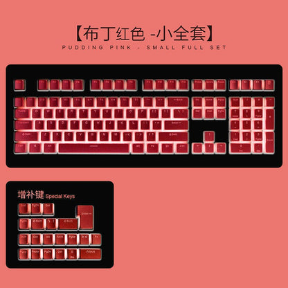 129 Teclas Pudding Keycaps Perfil OEM PBT Double Shot Keycap Para Teclado Mecânico Mx Switch Layout ISO Teclas retroiluminadas RGB