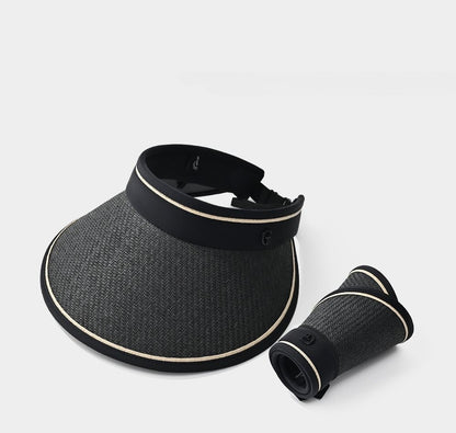 upf50+ Sunblock Sunshade New outdoor sun hat UV protection foreign air straw empty top hat