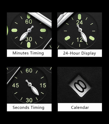 POEDAGAR Top Luxury Fashion Watch For Men Waterproof Luminous Chronograph Man Watch Leather Military Men's Quartz Watches Reloj