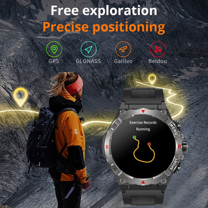 Smartwatch COLMI V76 GPS 2025 Tela AMOLED Ultra 1.43" Bússola e Altímetro Integrados Chamada Bluetooth Smart Watch Bateria 500mAh