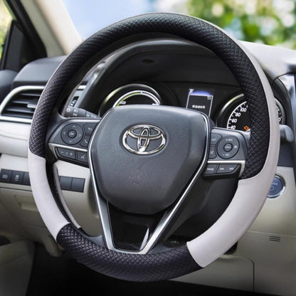Durable Anti-Slip Car Steering Wheel Cover Microfiber Leather Steering Wheel Cover Universal Fit for Car, Truck, SUV, Van38cm