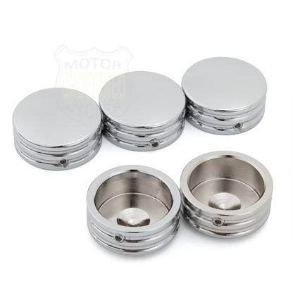 Rear Sprocket Flat Bolt Cover Caps for Harley Softail Fat Boy 1993-2023 Sportster XL 883 1200 Touring Road King Glides Black