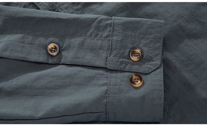 Spring Autumn Tactical Shirts Men Work Long Sleeve Shirt Outdoor Combat Multi-pocket Quick Dry Cargo Camping Long-sleeved Shirts