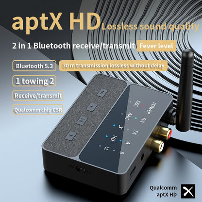 Adaptador de áudio Bluetooth 5.3 AptX/HD/LL Receptor Transmissor RCA AUX Qualcomm QCC3040 Adaptador HIFI Estéreo Sem Fio Som Sem Perdas