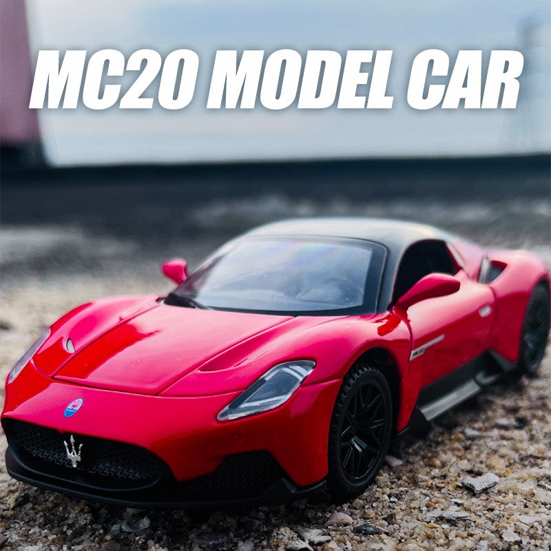 1:32 Maserati MC20 Coupé Liga Esporte Carro Fundido Miniatura Metal Carro Simulação Som e Luz Carro Brinquedo Para Meninos Velozes e Furiosos