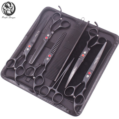 Conjunto de Tesouras para Tosa de Animais de Estimação - Tosa Profissional para Cães e Gatos, Aço Inoxidável, Afiado, Multi-Peças, Cabo Ergonômico, Aparador Durável