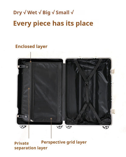 2025 New Suitcase ABS Durable Large Capacity Suitcase 20/22/24/26/28-inch Men's Carry-on Roller Suitcase Travel Check-in Case
