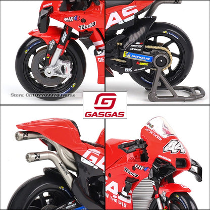 Maisto 1:18 2023 GASGAS Tech3 37#Augusto Fernandez 44#Pol Espargaro Moto GP modelo de motocicleta de liga leve para coleção de brinquedos de presente