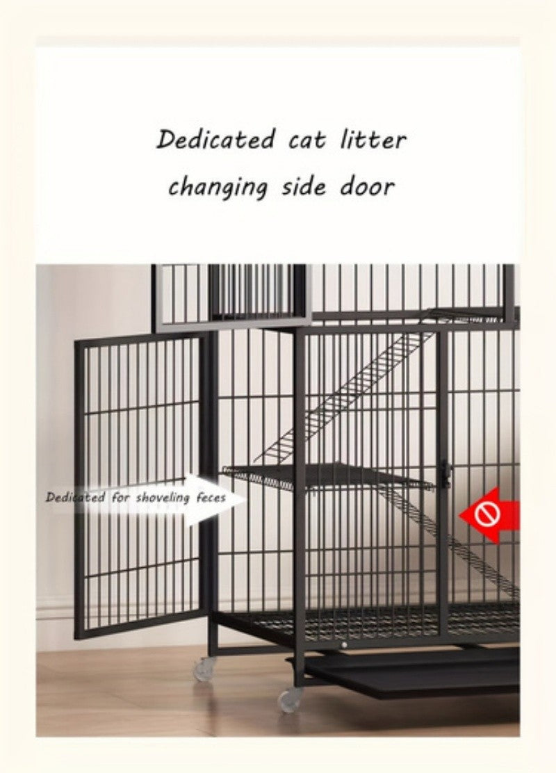 Gaiola para Cães com Tubo Quadrado Preto, Extra Grande, Espaço Livre, Casa para Gatos de Estimação, Casas Internas para Gatos de Pequeno e Médio Porte