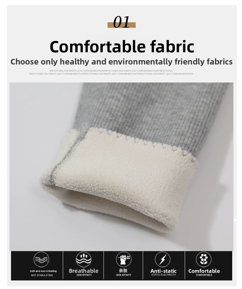 1-6Y Fleece Lined Leggings for Girls Winter Warm Bear Patch Elastic Pants Soft Kids Trousers Teenage Girls Clothing