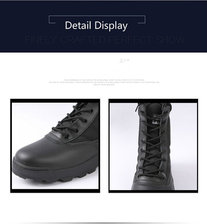 Botas Táticas Masculinas Botas de Força Especial Botas de Combate no Deserto Botas de Caminhada ao Ar Livre Botas de Tornozelo Masculinas Botas de Segurança para o Trabalho
