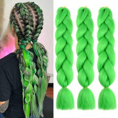 Cabelo de Trança Longo Roxo 24 Polegadas Pré-esticado Sintético para Tranças Extensões de Cabelo Roxo para Halloween Cosplay