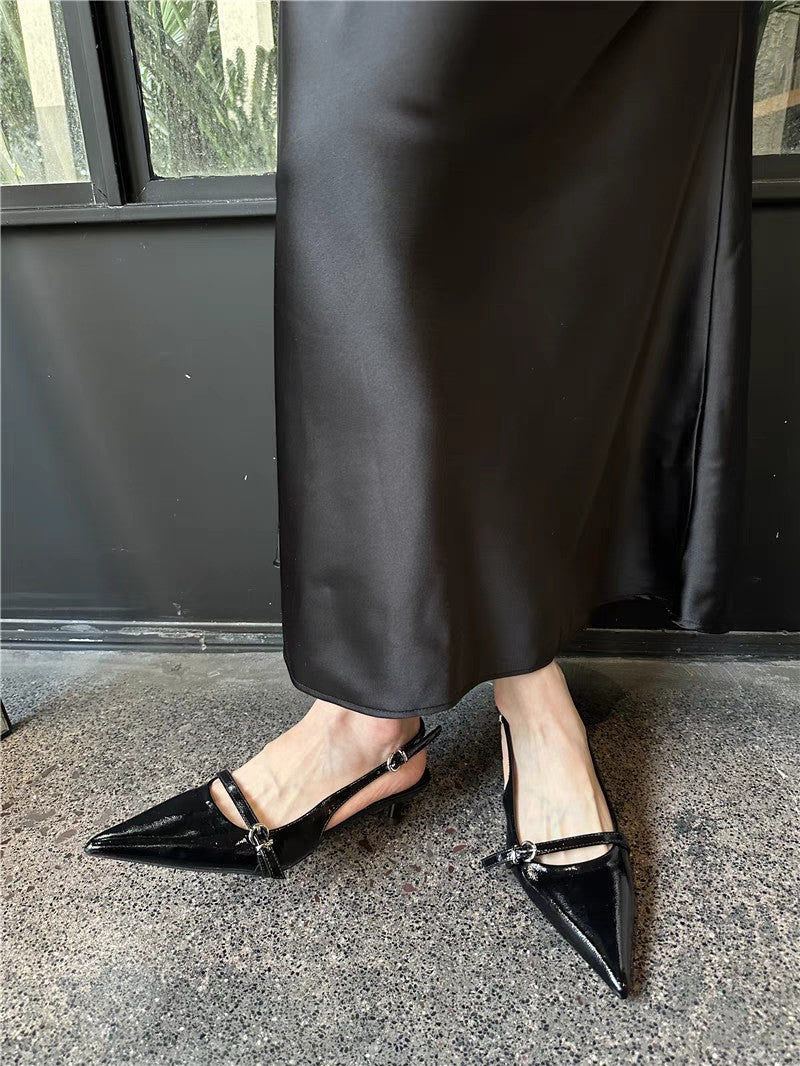 High Heels Women's Empty Single Shoes 2025 New Spring and Summer Bag Head Stiletto Sandals