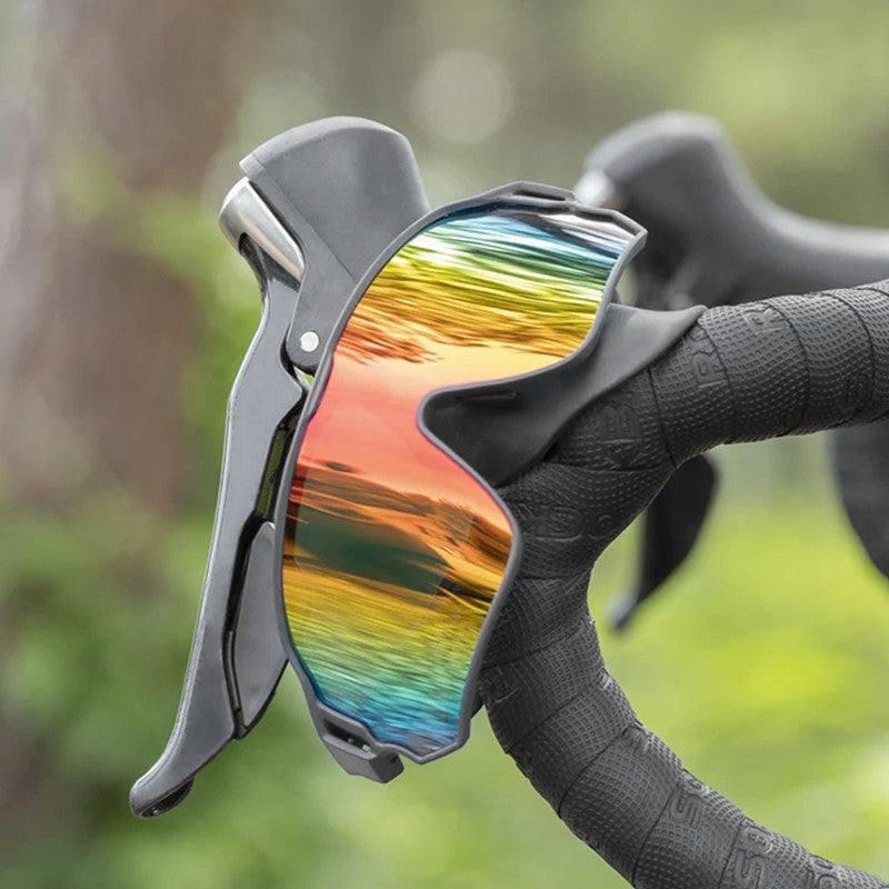 2 Pack Unisex Sports Sunglasses for Cycling, Fishing, Driving, Hiking - UV400 Protection Outdoor Eyewear