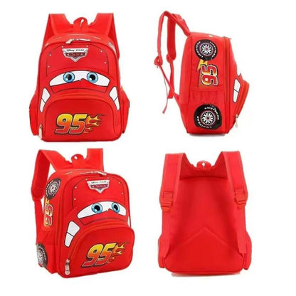 Mochila Escolar Infantil 3D Formato Carro Desenho Animado Carros Disney Série 95 Grande Capacidade Presentes Surpresa para Meninos e Meninas