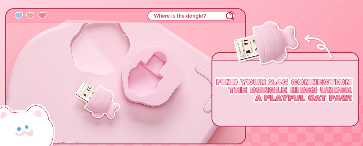 Teclado Mecânico Sem Fio Rosa YUNZII C75, Teclado RGB Hotswap Cremoso 75%, Suporte Gasket Design Cute Cake para Win/Mac/Gaming