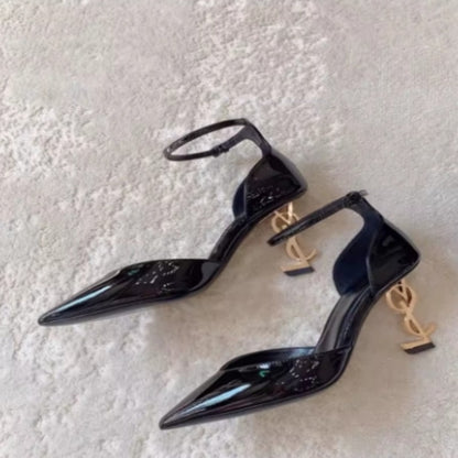 Women's summer new luxury brand designer sexy pointed high heels 2025 elegant slip-on party dress women's sandals Zapatos