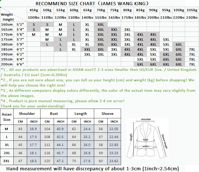 High-quality, fashionable, stylish, versatile and trendy business casual suit men's solid color fitted top