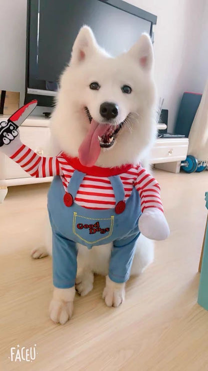 Fantasia de Halloween para Pets Vestido para Cães Pequenos e Médios – Roupa Divertida e Estilosa para Cães Gatos Brincarem com Roupas Engraçadas