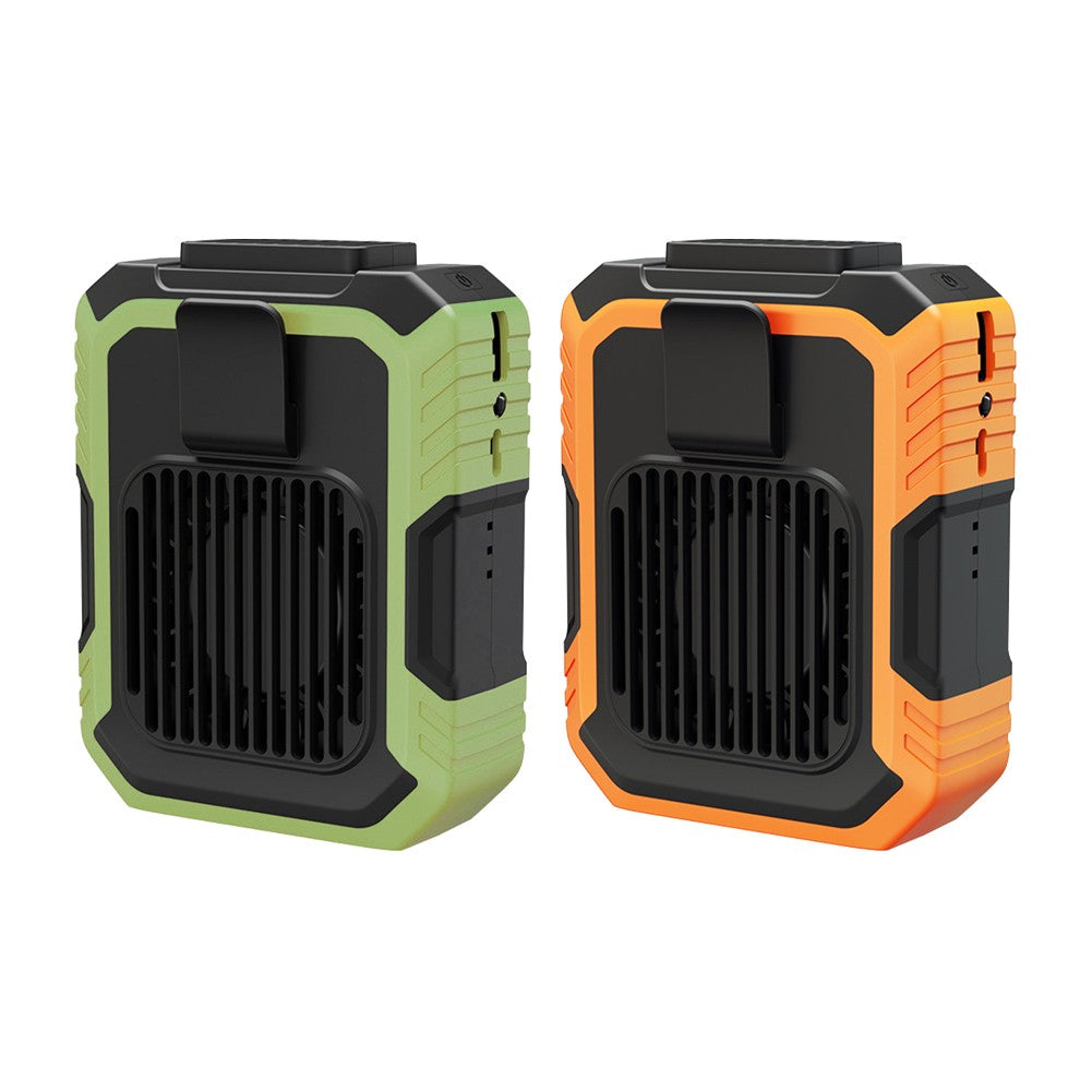 Mini Ventilador Portátil de Cintura 3 Velocidades 4000mAh Ventilador Pessoal Vestível Power Bank de Emergência para Canteiro de Obras/Fazenda/Viagem/Pesca