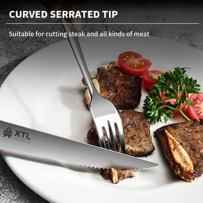 Conjunto de Facas para Carne 4/6/8 Peças Lâmina de Aço Inoxidável seiko Facas de Cozinha Afiadas Faca de Jantar Cortador de Carne Conjunto de Talheres