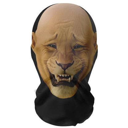 Halloween 3D Printed Elastic Mesh Headgear Bully Dog Cat Animal Mask Breathable Full Face Mask for Carnival Party Cosplay