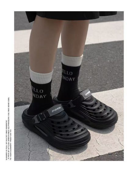 Summer New Trendy Soft Top Casual Men's Cool Slippers Versatile Fashion Two Wear Baotou Shoes