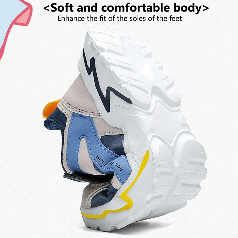 Kids Sports Shoes Boys Sneakers Trendy Non-Slip Running Walking Shoes For School Children Lightweight Casual Tennis Footwear