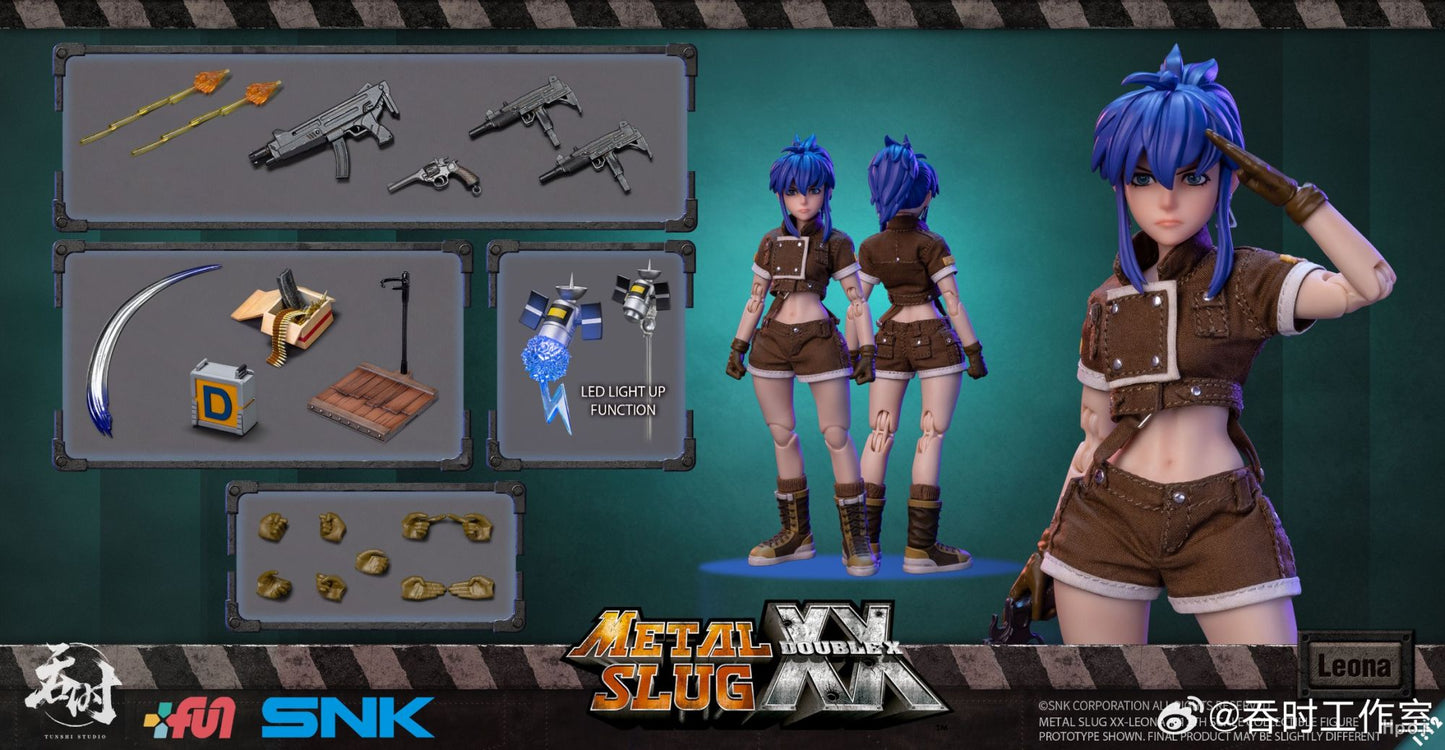 ?MT?Original TUN SHI Metal Slug XX Leona Heidern 1/12 Action Figure Colecionável