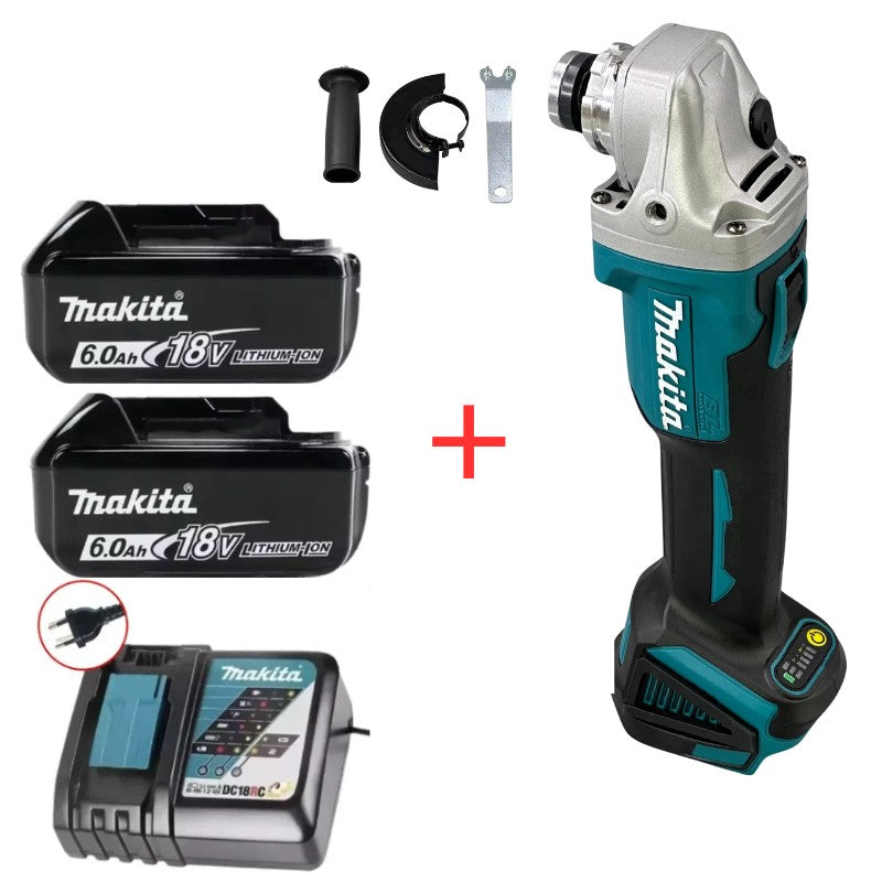 Esmerilhadeira Angular Elétrica Makita 18V 125mm DGA404 Sem Escova De Alta Potência Recarregável Íon de Lítio para Corte e Polimento
