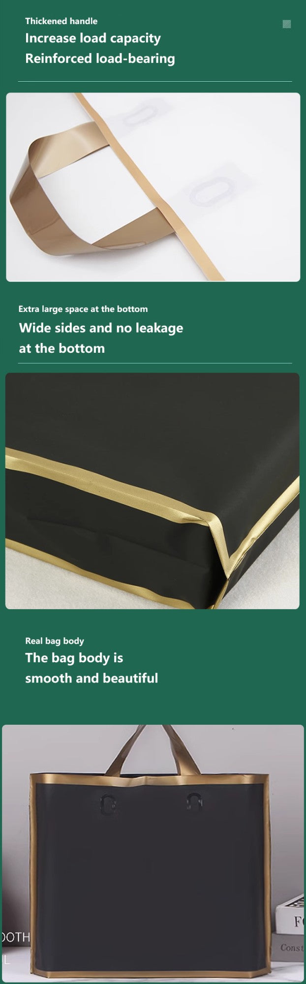 50pcs Customized Logo Tote Bags Gold Edge Colorful Party Favor Bags Clothing Packaging Shopping Bags Printed Logo