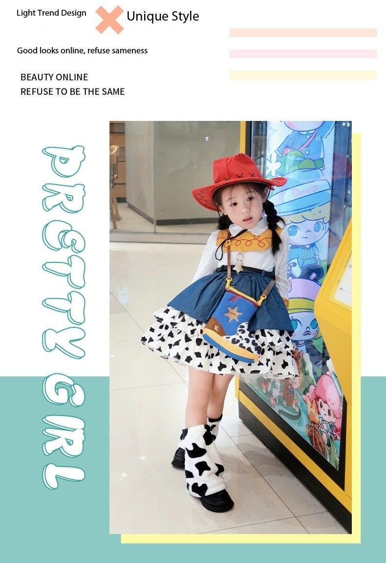 une 1st DayToy Woody, Jessie, and Buzz Lightyear Cosplay Dresses, Halloween Carnival Stage Performance Costumes, Lolita