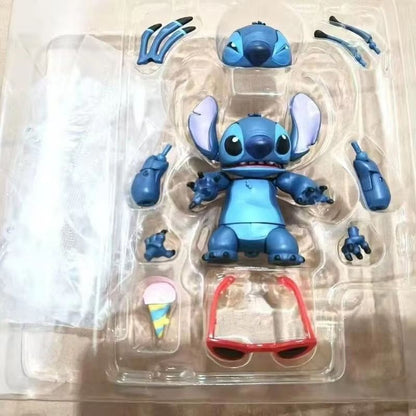 Boneco Articulado do Stitch Estilo Mountain Pass - Brinquedo Educacional para Crianças Presente de Natal Surpresa Modelo Colecionável para Montar