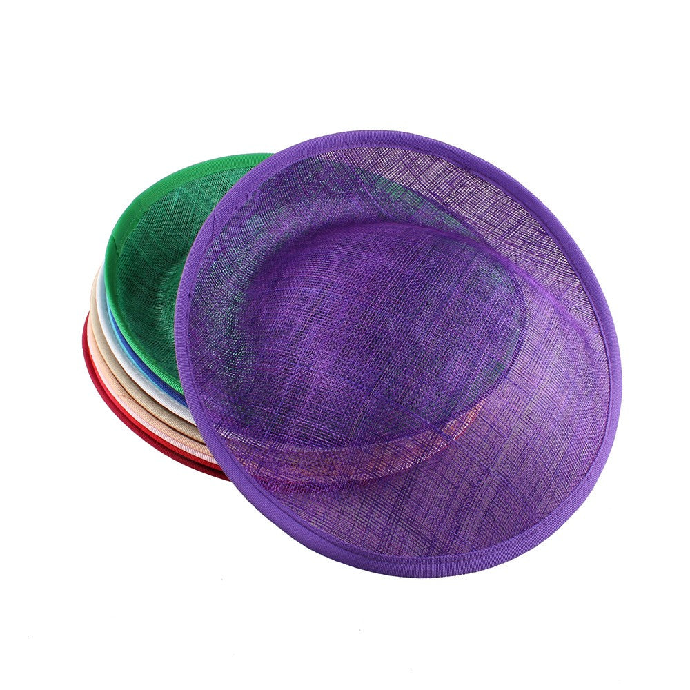 Base de casamento em sinamay de 25 cm, elegante fascinator de casamento para mulheres, acessórios de cabelo DIY, touca de noiva para chapéu de festa
