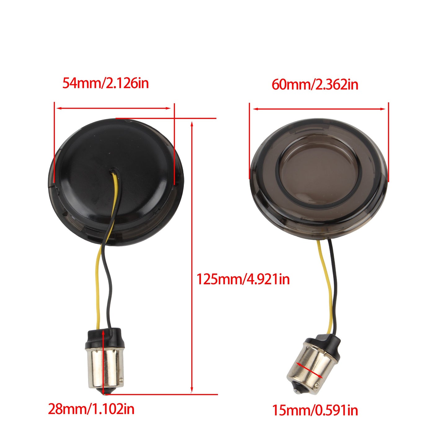 Seta de LED para Moto Estilo Bala 1156 1157 Indicador de Freio para Harley Dyna Touring Street Glide Road King Rider FXLRST