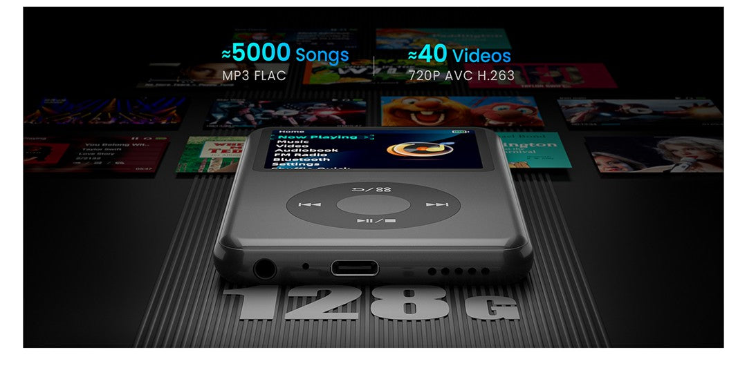128GB Portable mp3 player bluetooth speakers & video, radio receiver, digital music player, innioasis y1 Hifi audio walkman