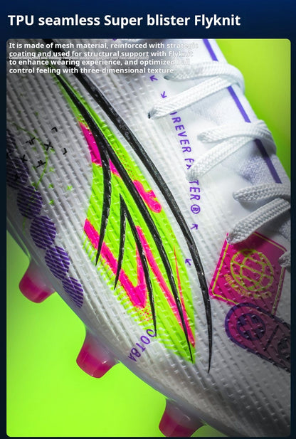 Soccer Shoes Men's Football Field Boots Grass Training Society Sports Soccer Cleats Without ShoeLaces Crampons De Football