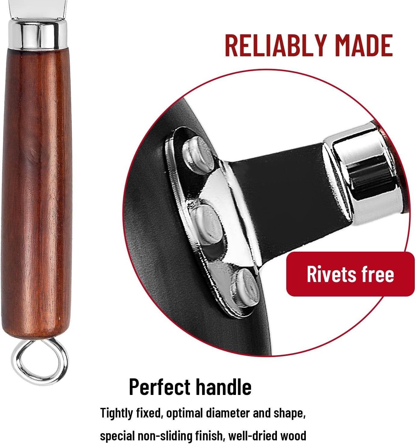 Flat Bottom Wok Pan 32cm Skillet Iron Stir Fry Pans Non-stick Cooking Pan for Electric Induction Cooktops Woks