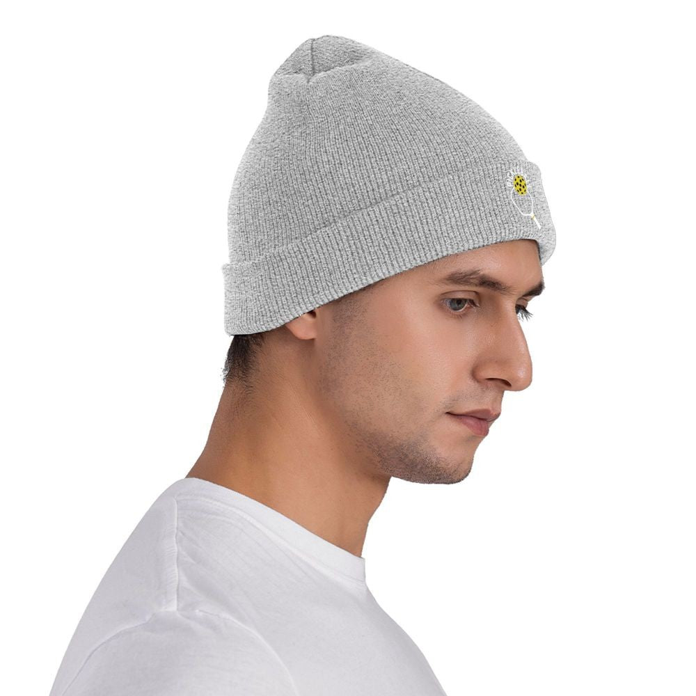 Pickleball Warm Knitted Cap Hip Hop Bonnet Hat Autumn Winter Outdoor Beanies Hats for Men Women Adult