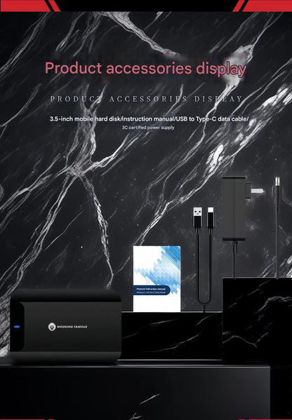 CoolFish HDD 3.5'' External Hard Disk 3TB/4TB/6TB/8TB/10TB/12TB TypeC Hard Drive External Storage Decives Hard Disks for PC/ Mac