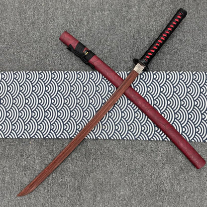 Quality Rosewood Blade Japanese Samurai Katana Sword Wooden Saya Fit Exercise Training Cosplay Props Unsharp
