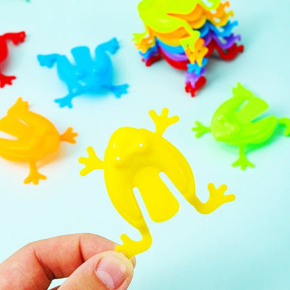 30 Pcs Mini Candy Color Leap Frog Bounce Fidget Toys for Kids Classic Stress Reliever Christmas Party Favors And Prizes