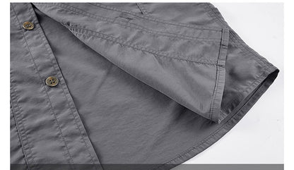 [USA Size] 100% Nylon For 2025 Summer Fashion Tops Blouses Mens Short Sleeves Oversize 5XL Cargo Military Shirts Casual Clothes