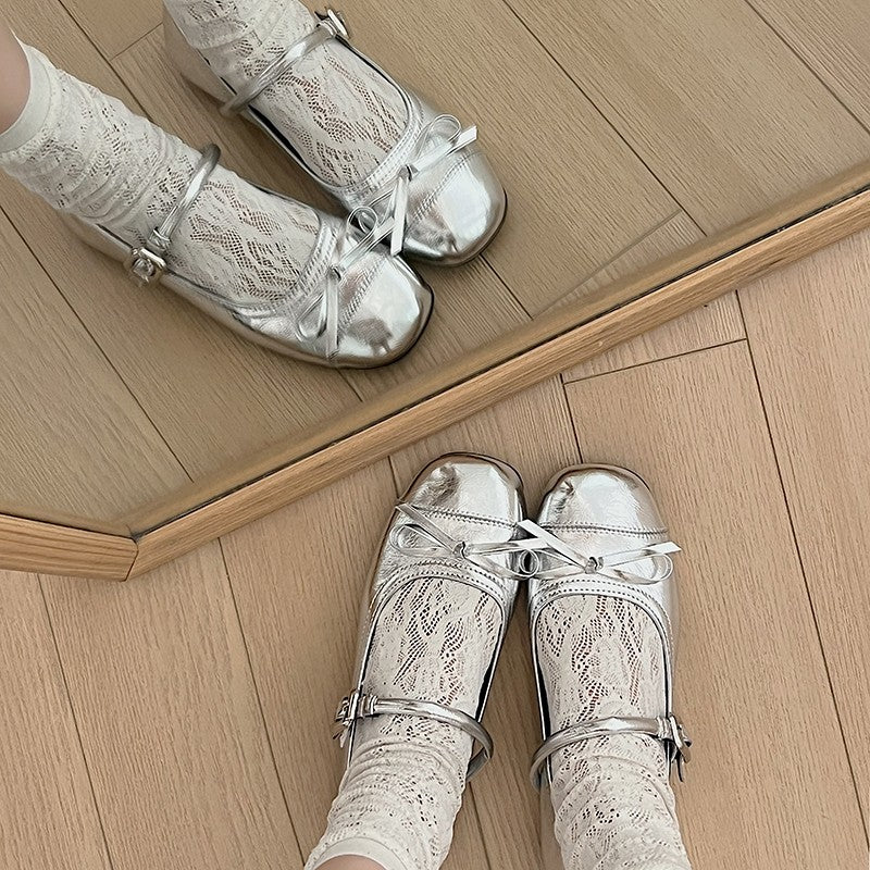 Designer Spring Women Mary Jane Shoes Fashion Square Toe Ladies Comfort Soft Sole Flats Women's Comfort Ballerinas Shoes