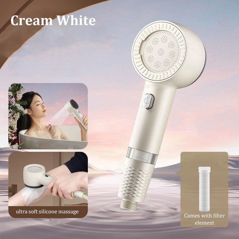 Novo Chuveiro de Mão com Filtro de Chuveiro, Impulsionador de Chuveiro, Grande Saída de Água, Purificador Universal, Conjunto de Chuveiro para Banheiro e Casa