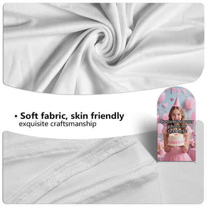Customizable Arched Background Cloth Cover, Can Upload Your Favorite Pictures, Can Be Used for Birthdays, Weddings, and More