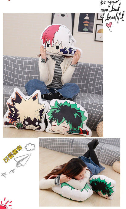 My Hero Academia Plush Stuffed Pillows Anime Boku no Hero Academia Cushion Cute Izuku Dakimakura Kawaii Katsuki Shoto Soft Dolls